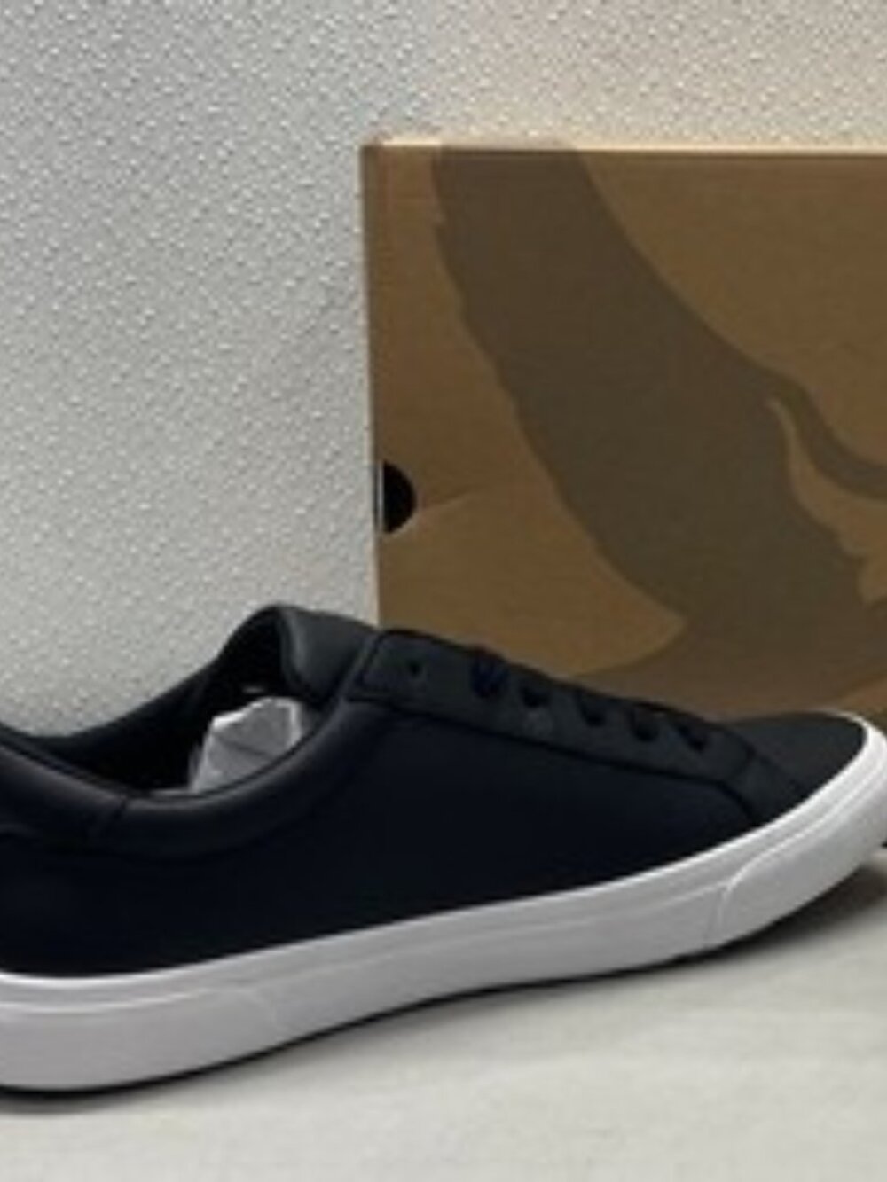 Eddie Bauer M Haller Leather Sneaker US Men's 10.5 Black 010301005255